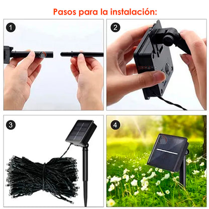 Luces Navidad Energía Solar Eco 300 Led